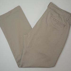 PGA TOUR Size 34 x 30 Mens Tan STRAIGHT Leg ELASTIC Waist CHINO Khaki GOLF PANTS